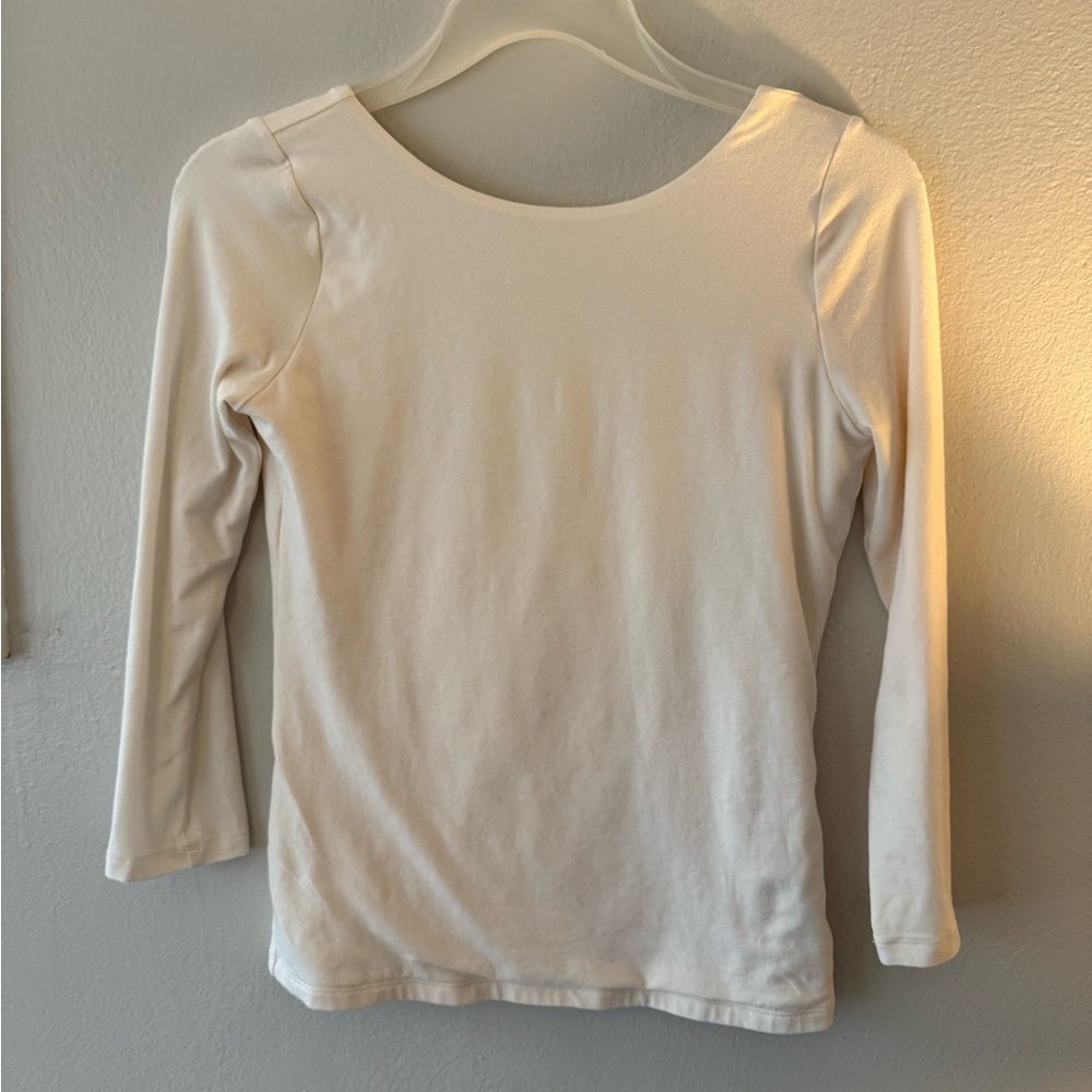 Abercrombie Long-Sleeve Balletic Scoop-Back Top - Picture 3 of 6
